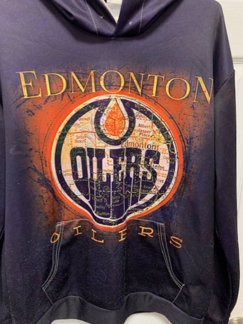 EDMONTON OILERS MENS HOODIE (large) - Picture 3 of 4
